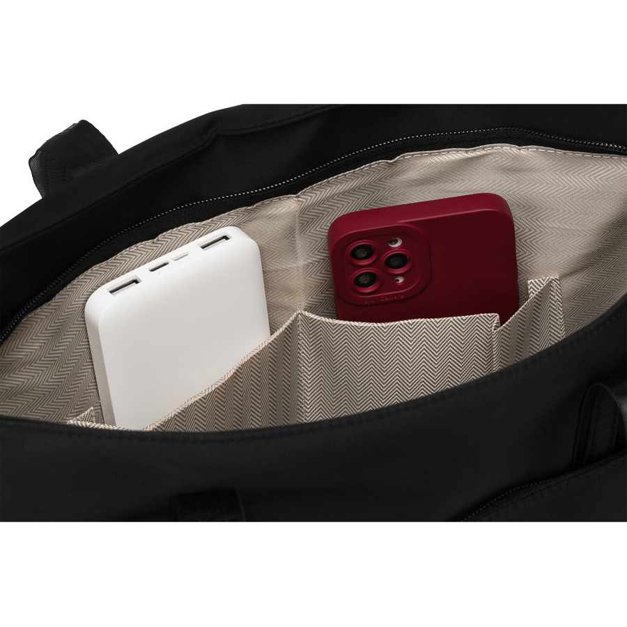 Miejska torebka damska mieszcząca A4 w czarnym kolorze - Peterson - obrazek 11