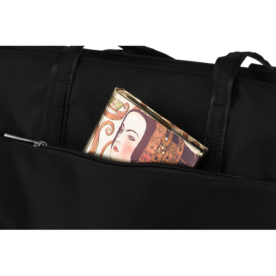 Miejska torebka damska mieszcząca A4 w czarnym kolorze - Peterson - obrazek 7