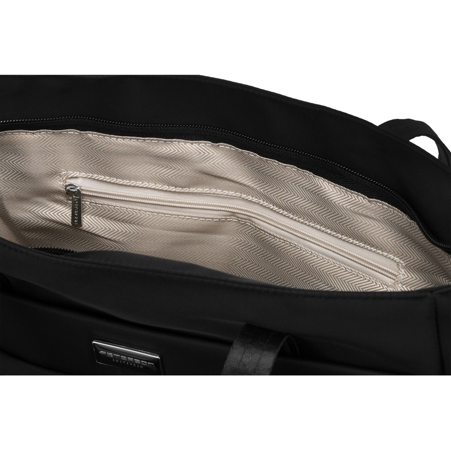 Miejska torebka damska mieszcząca A4 w czarnym kolorze - Peterson - obrazek 6