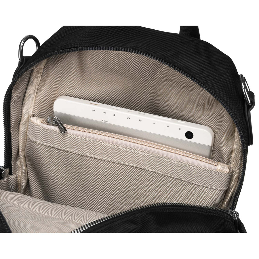 Plecak damski z kieszeniami w czarnym kolorze - Peterson - obrazek 4