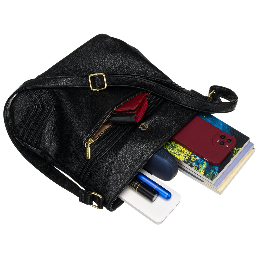 Klasyczna torebka listonoszka z ekoskóry na co dzień - Rovicky - obrazek 8