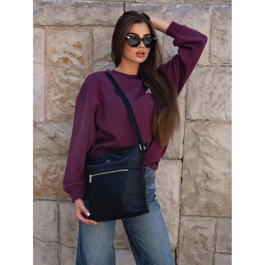 Klasyczna torebka listonoszka z ekoskóry na co dzień - Rovicky - obrazek 4