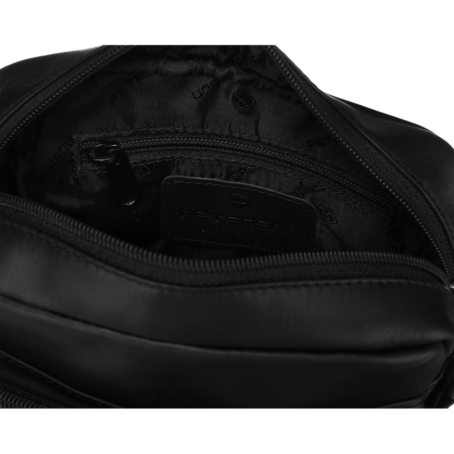 Skórzana torebka męska listonoszka na pasku - Peterson - obrazek 4