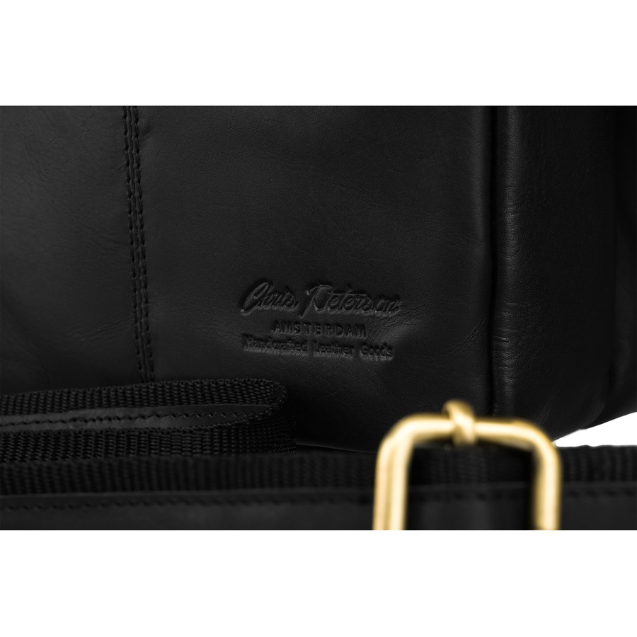 Skórzana torebka męska listonoszka na pasku - Peterson - obrazek 7