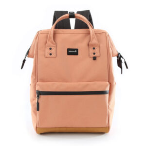 Brzoskwiniowy plecak sportowy z wodoodpornej tkaniny - Himawari