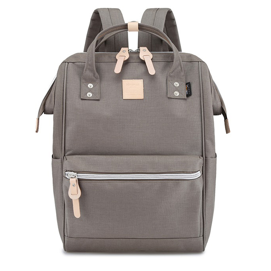 Pojemny plecak miejski szkolny w szarym kolorze - Himawari - obrazek 3