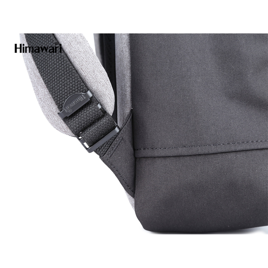 Plecak na laptopa czarny z zieloną kieszenią - Himawari - obrazek 13