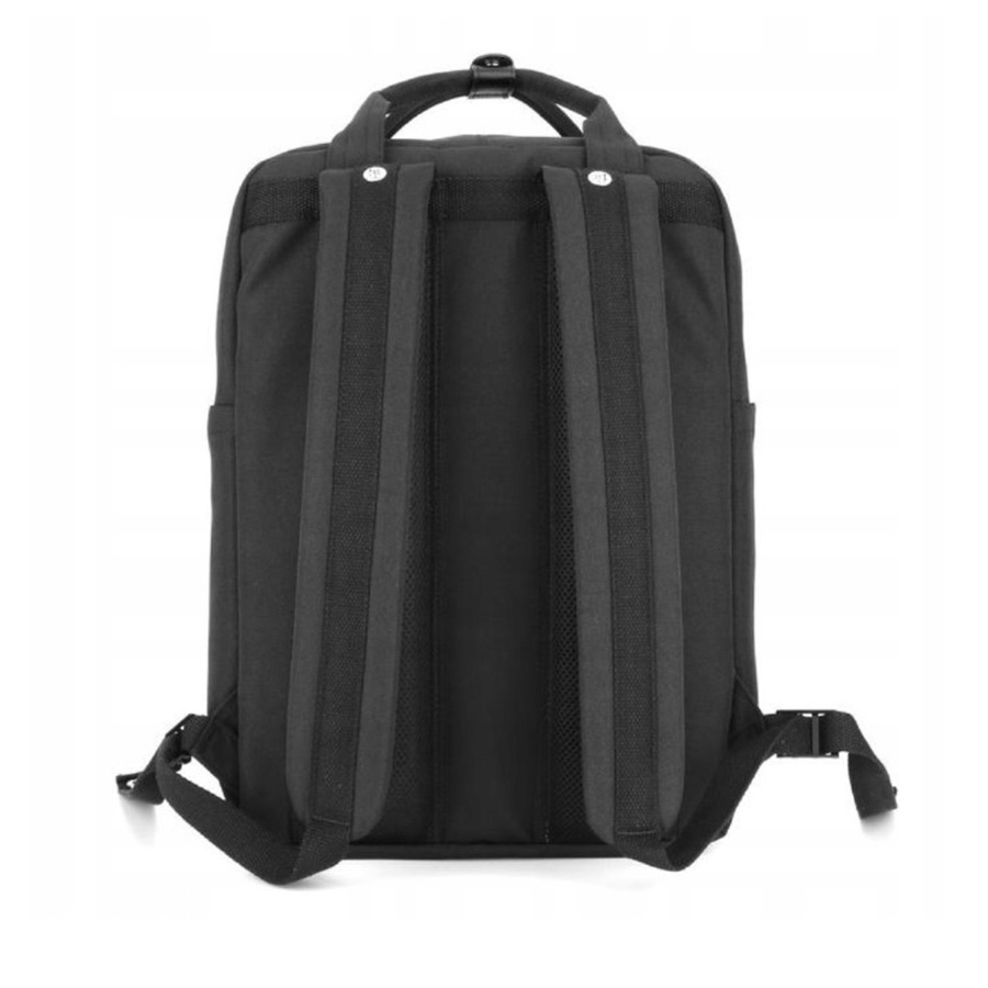 Plecak na laptopa czarny z zieloną kieszenią - Himawari - obrazek 4