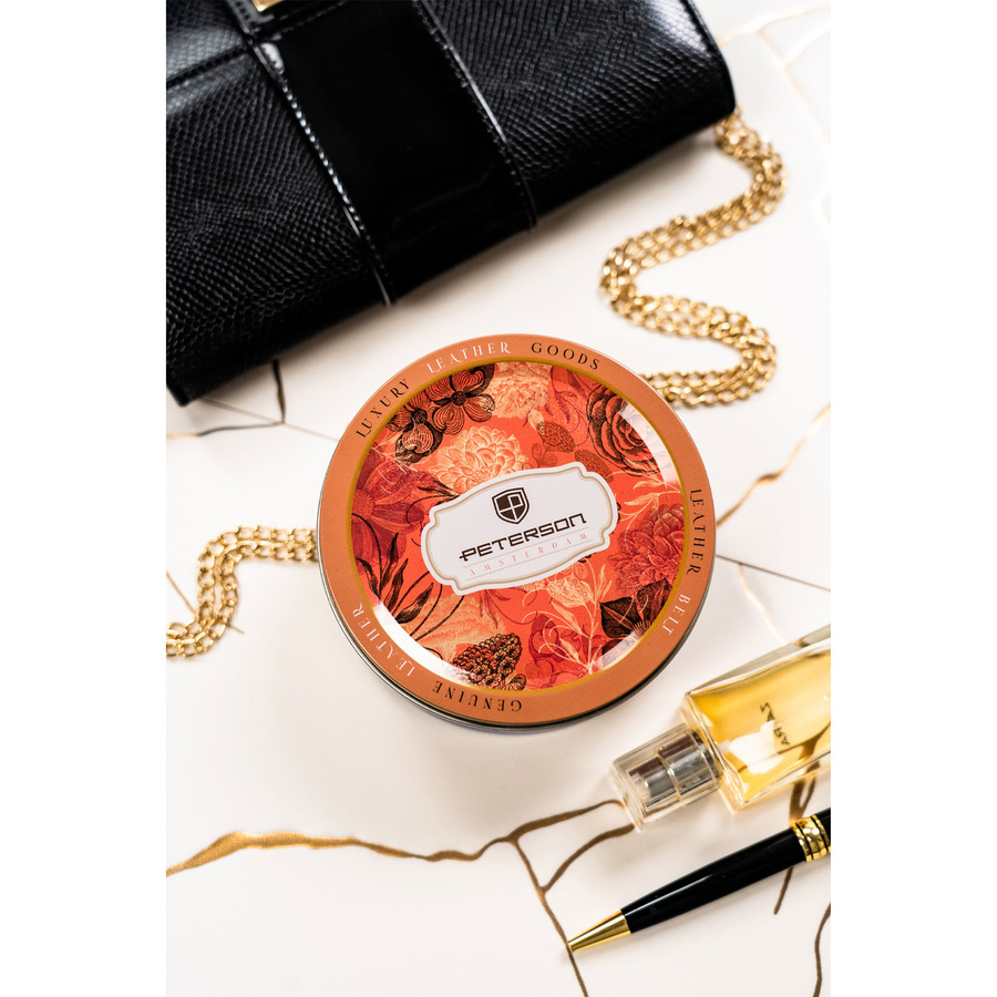 Złoty damski portfel RFID z zatrzaskiem - Peterson - obrazek 6