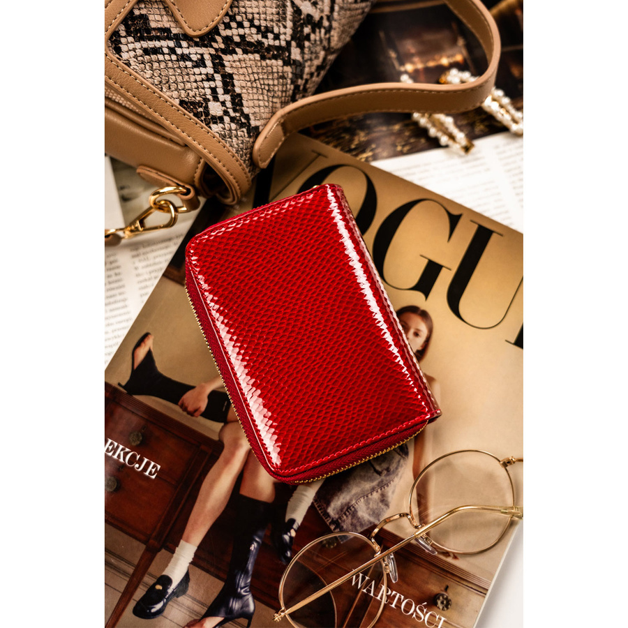 Skórzany portfel damski na zatrzask z RFID - Peterson - obrazek 4