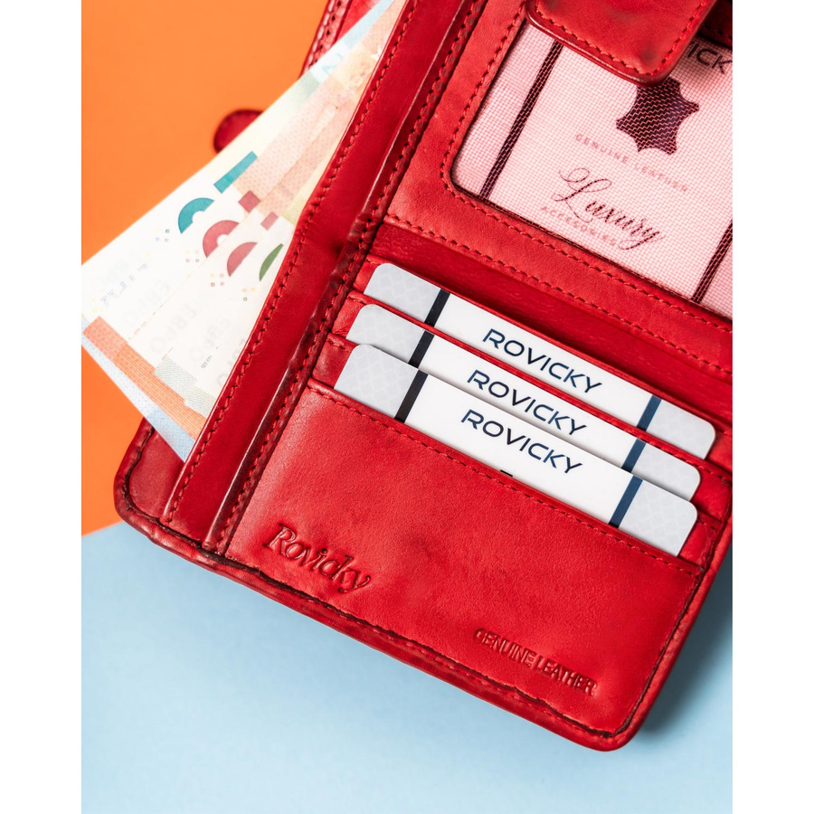 Pojemny portfel damski z wieloma kieszeniami - Rovicky - obrazek 10