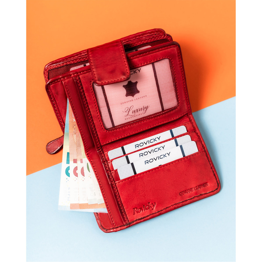 Pojemny portfel damski z wieloma kieszeniami - Rovicky - obrazek 9