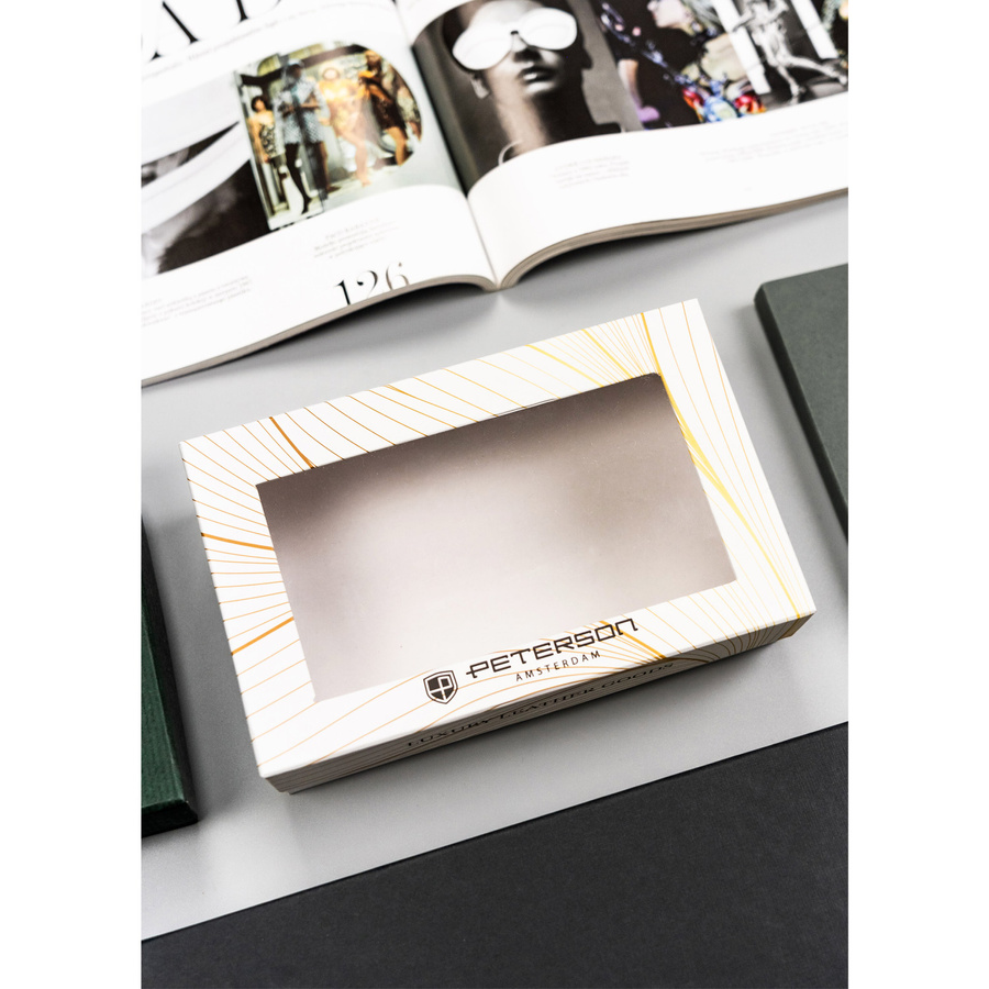 Elegancki portfel na karty i monety z cieniowanej skóry naturalnej - Peterson - obrazek 6