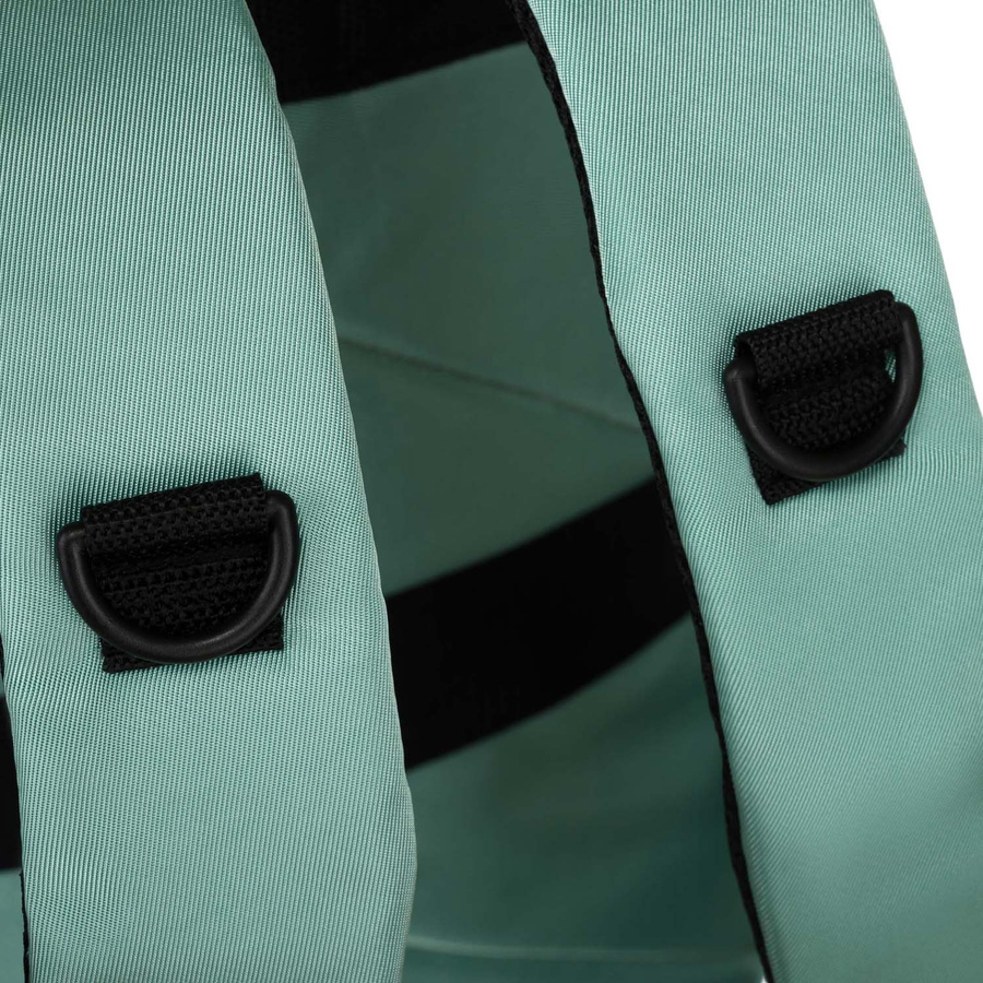 Dwukomorowy plecak podróżny w turkusowym kolorze z uchwytem na walizkę i portem USB - Peterson - obrazek 12