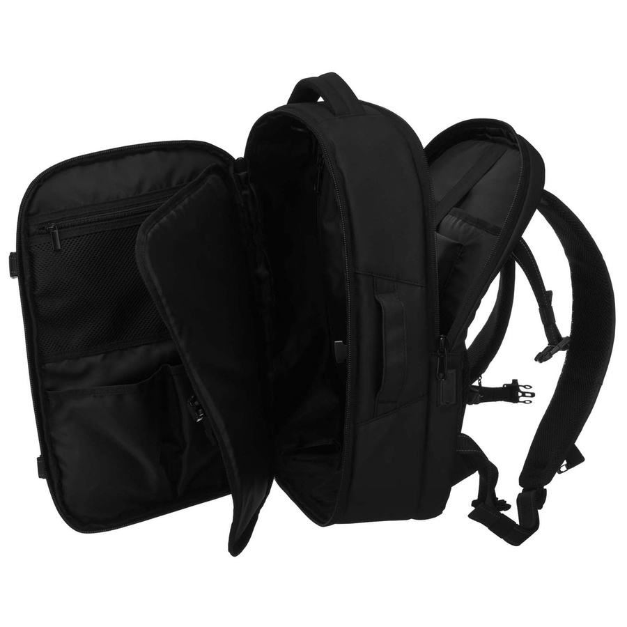 Czarny plecak podróżny z komorą próżniową i portem USB - Peterson - obrazek 12