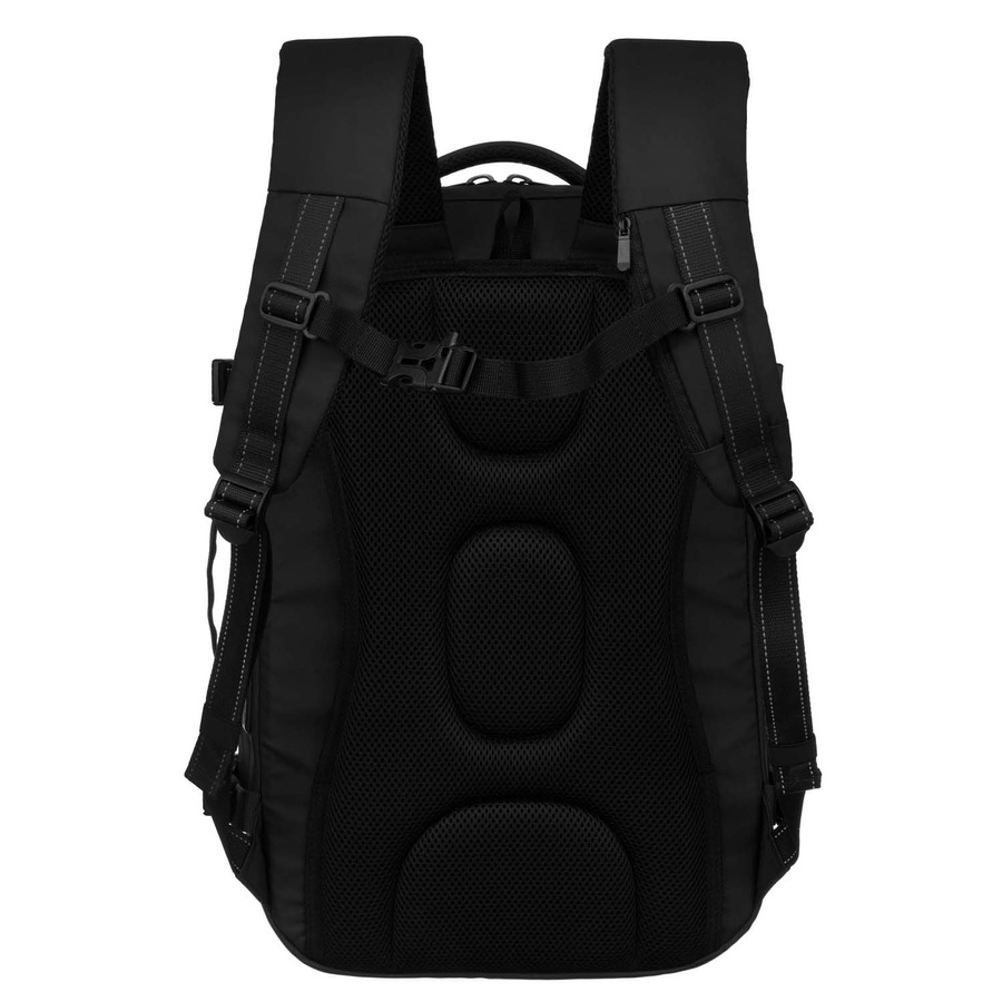 Czarny plecak podróżny z komorą próżniową i portem USB - Peterson - obrazek 7