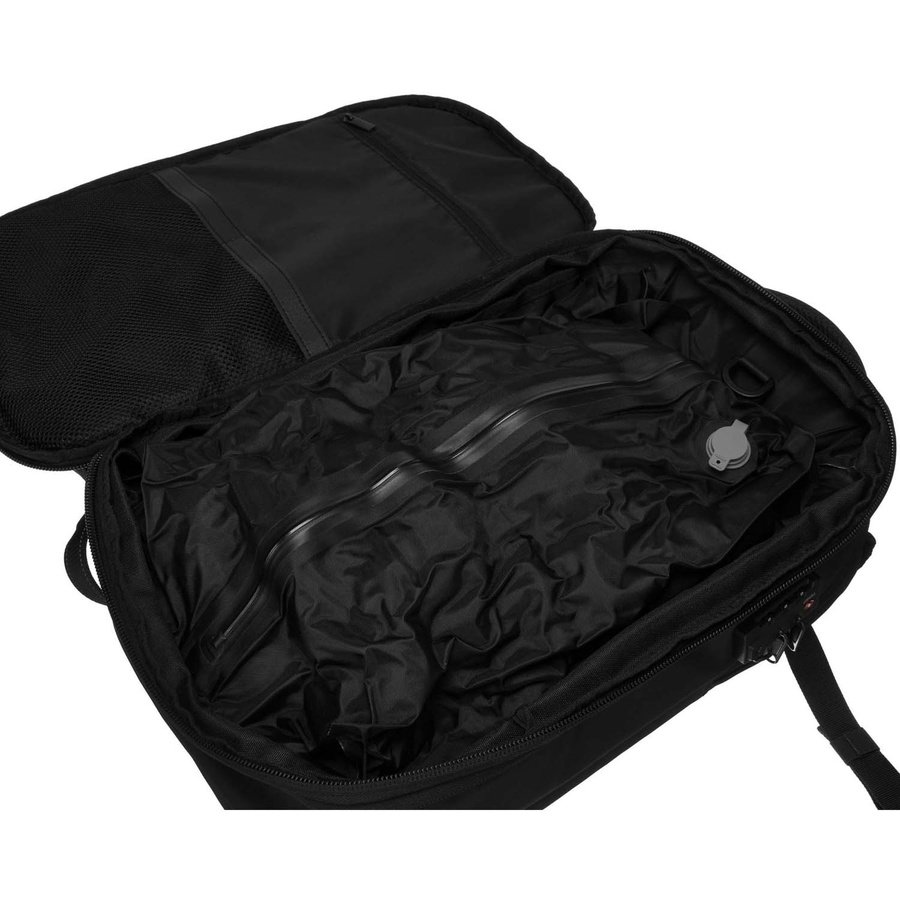 Pojemny plecak podróżny w czarnym kolorze z komorą próżniową i kieszenią na laptopa - Peterson - obrazek 15