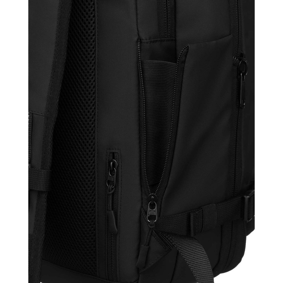 Pojemny plecak podróżny w czarnym kolorze z komorą próżniową i kieszenią na laptopa - Peterson - obrazek 14