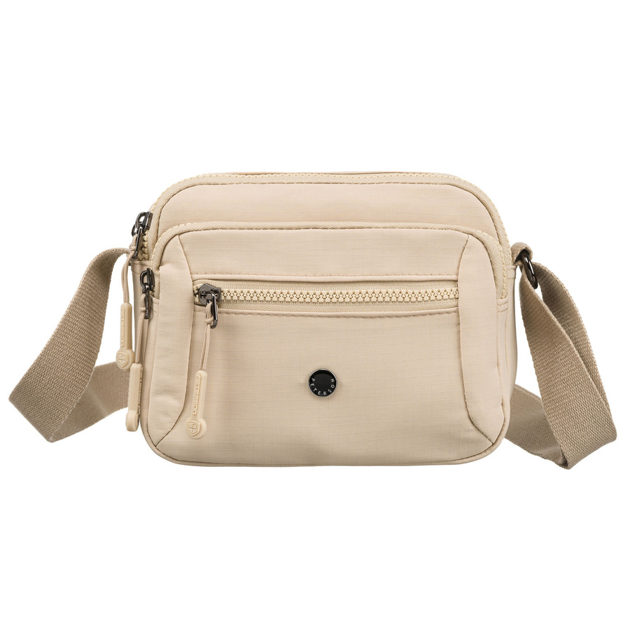 Listonoszka damska z poliestru w beżowym kolorze - Peterson - obrazek 4