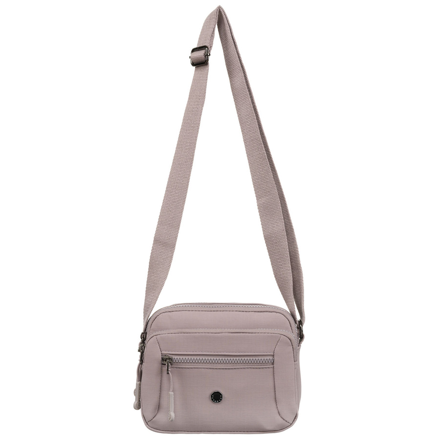 Miejska listonoszka damska w jasnym, fioletowym kolorze zawieszona na regulowanym pasku - Peterson - obrazek 6