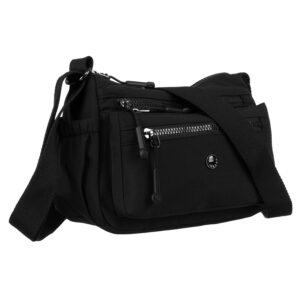 Listonoszka damska na szerokim pasku wykonana z poliestru w czarnym kolorze - Peterson