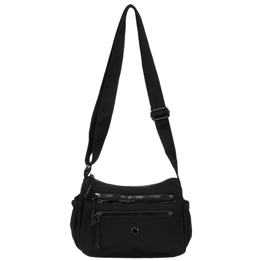 Listonoszka damska na szerokim pasku wykonana z poliestru w czarnym kolorze - Peterson - obrazek 5