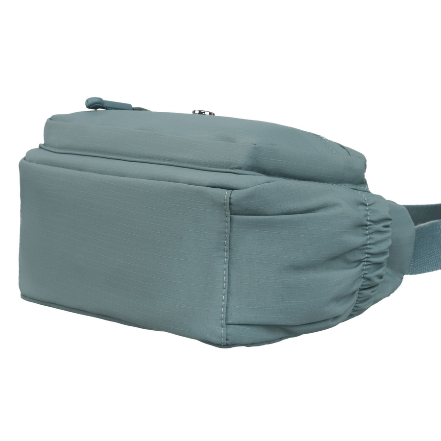 Miejska torebka damska w niebieskim kolorze z kieszenią na froncie - Peterson - obrazek 12