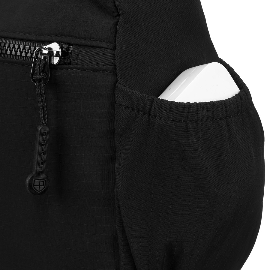 Jednokomorowa torebka damska z poliestru w czarnym kolorze - Peterson - obrazek 11