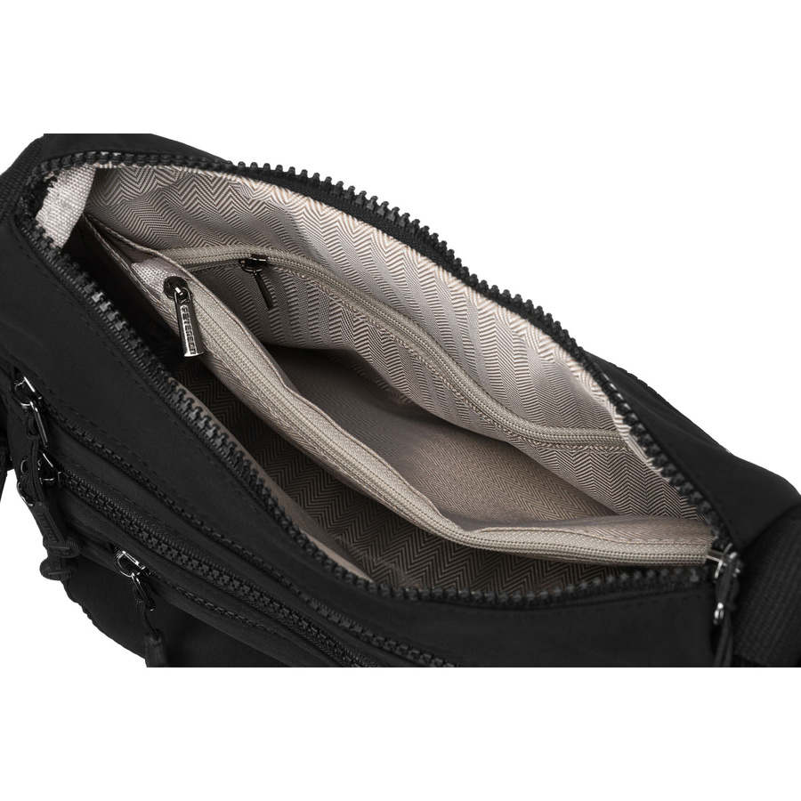 Jednokomorowa torebka damska z poliestru w czarnym kolorze - Peterson - obrazek 9