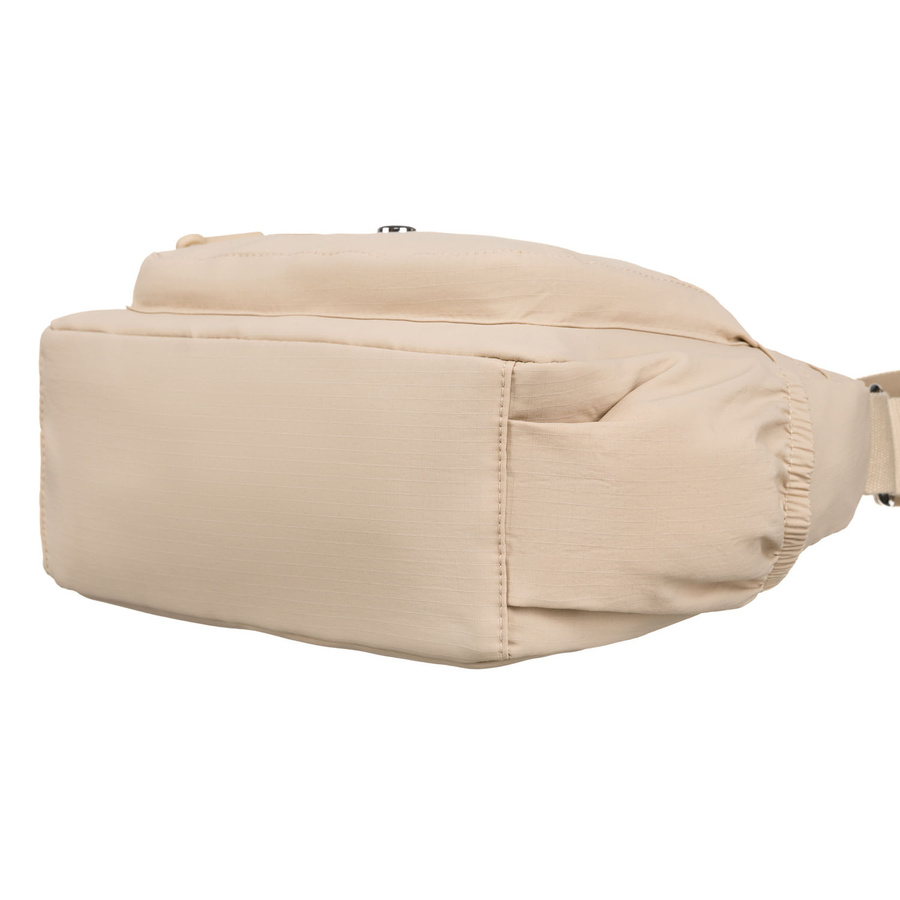 Miejska torebka damska w beżowym kolorze wykonana z poliestru - Peterson - obrazek 15