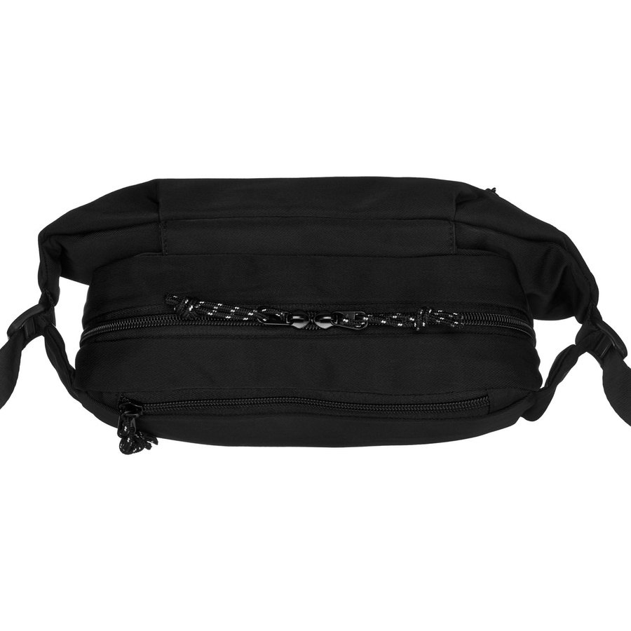 Pojemna nerka męska z poliestru w czarnym kolorze zamykana suwakiem - Peterson - obrazek 3