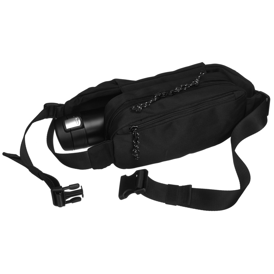 Pojemna nerka męska z poliestru w czarnym kolorze zamykana suwakiem - Peterson - obrazek 5