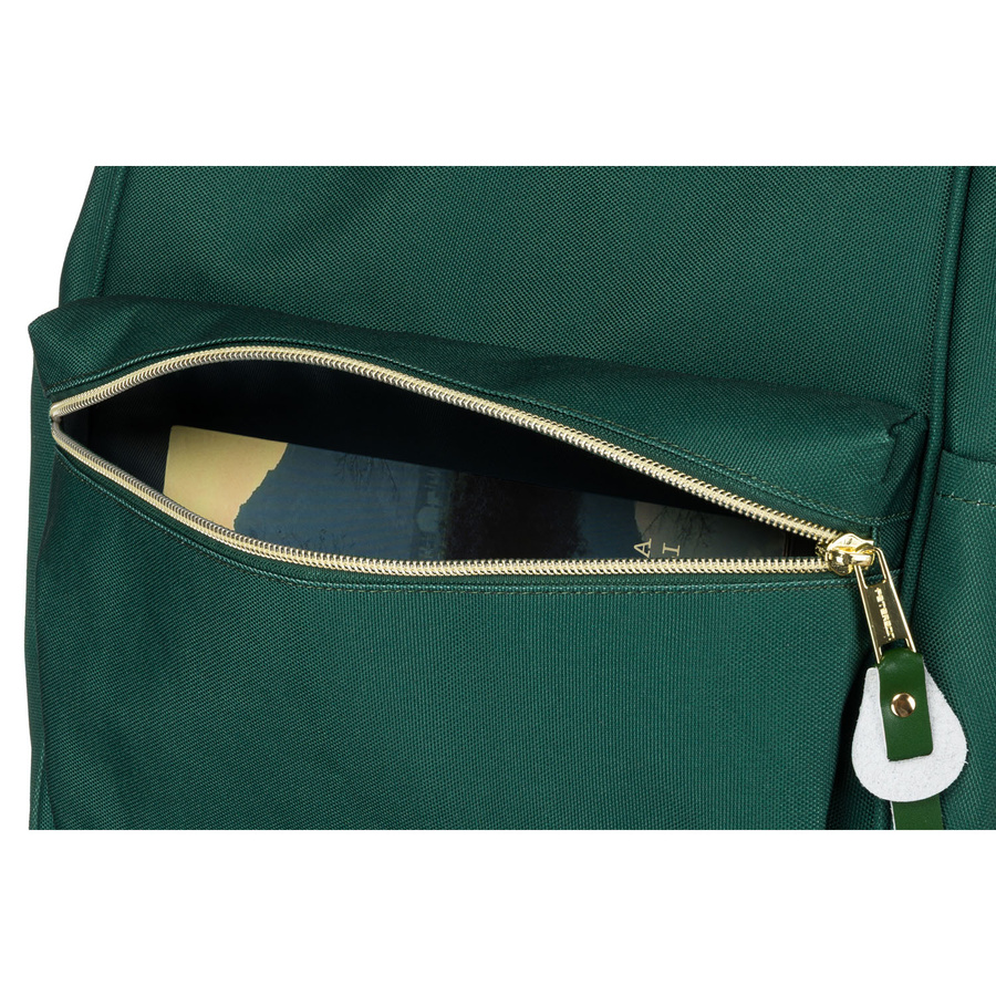 Podróżny plecak damski z poliestru w zielonym kolorze z miejscem na laptopa - Peterson - obrazek 13