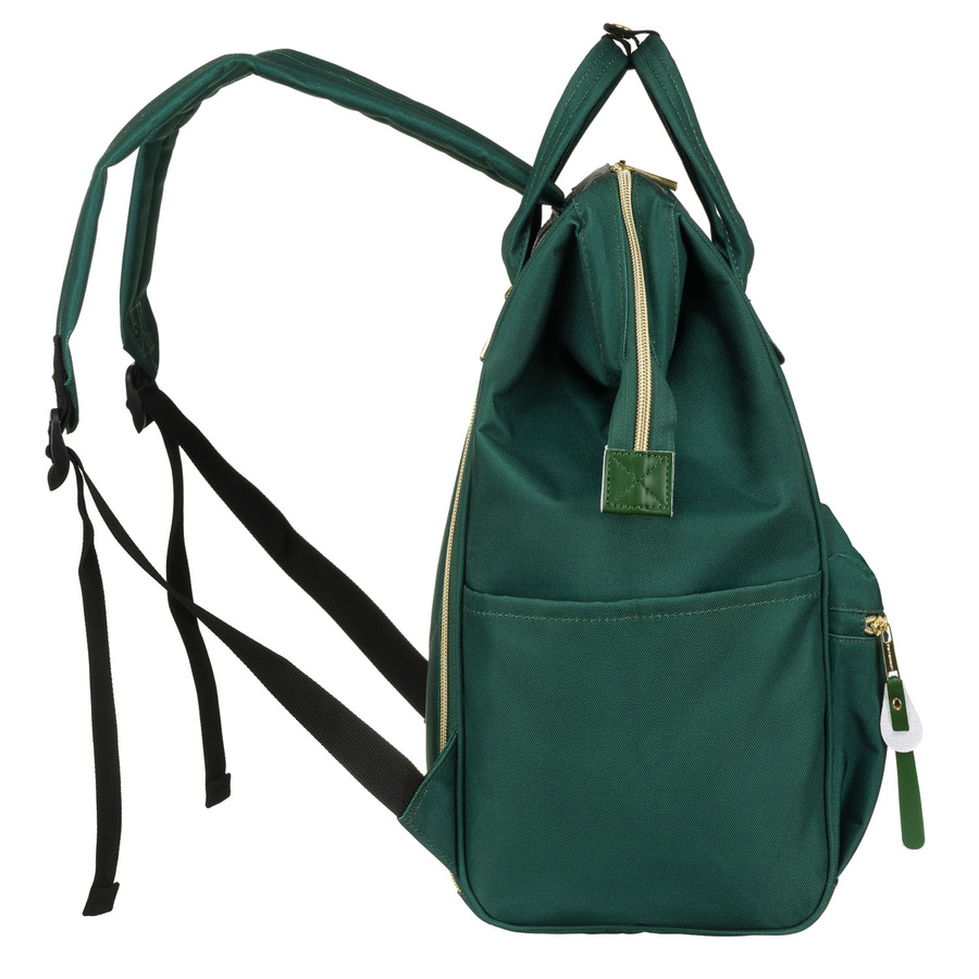 Podróżny plecak damski z poliestru w zielonym kolorze z miejscem na laptopa - Peterson - obrazek 4