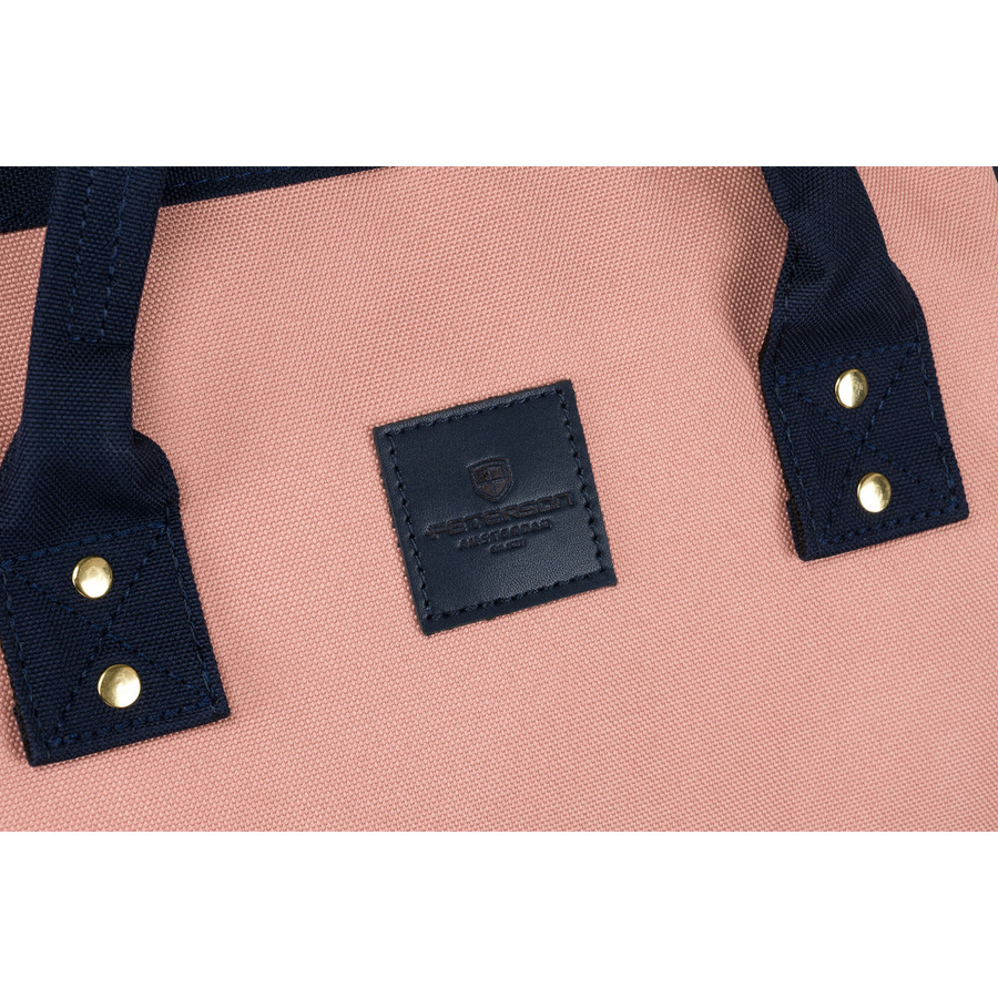 Dwukolorowy plecak damski z poliestru z miejscem na laptopa, idealny na bagaż podręczny - Peterson - obrazek 3