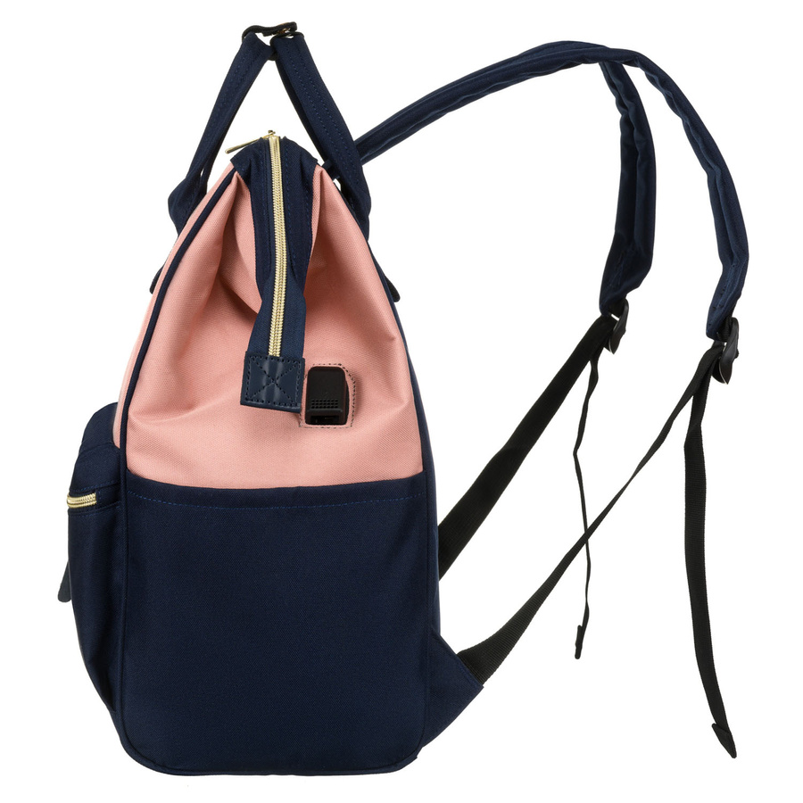 Dwukolorowy plecak damski z poliestru z miejscem na laptopa, idealny na bagaż podręczny - Peterson - obrazek 6