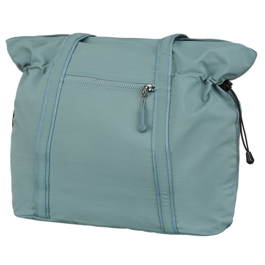 Shopperka damska z poliestru w niebieskim kolorze zawieszona na wygodnych uchwytach - Peterson - obrazek 6