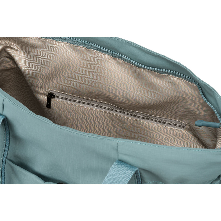 Shopperka damska z poliestru w niebieskim kolorze zawieszona na wygodnych uchwytach - Peterson - obrazek 10