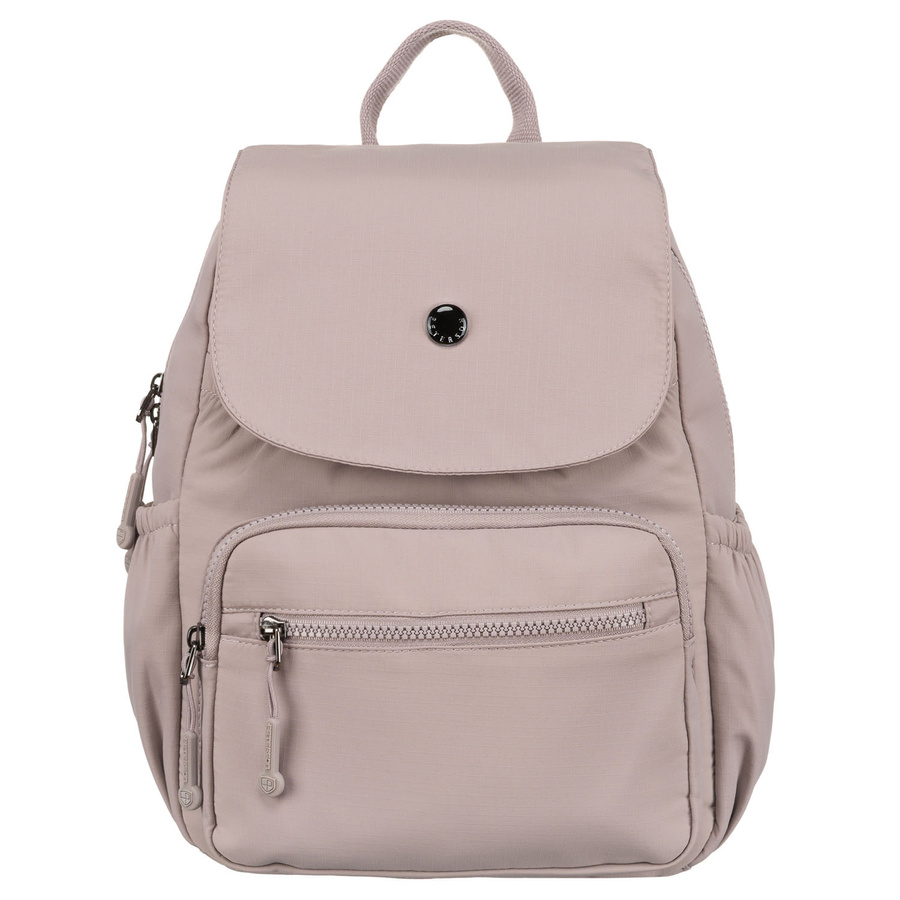 Plecak damski z poliestru w kolorze lila, zawieszony na regulowanych szelkach - Peterson - obrazek 4