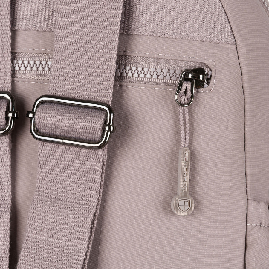 Plecak damski z poliestru w kolorze lila, zawieszony na regulowanych szelkach - Peterson - obrazek 13