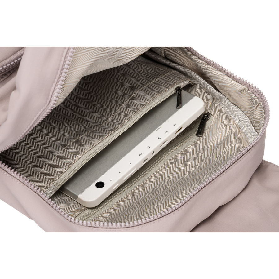 Plecak damski z poliestru w kolorze lila, zawieszony na regulowanych szelkach - Peterson - obrazek 11