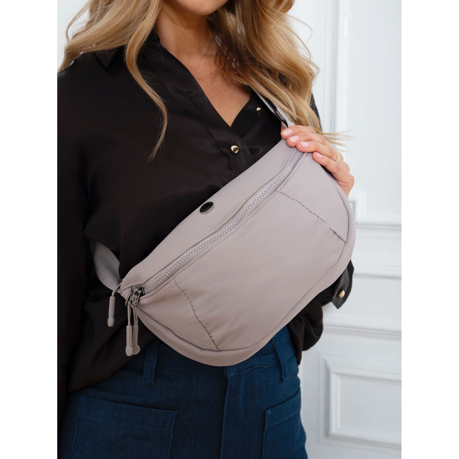 Saszetka damska z poliestru w kolorze lila z kieszonką na froncie - Peterson - obrazek 2