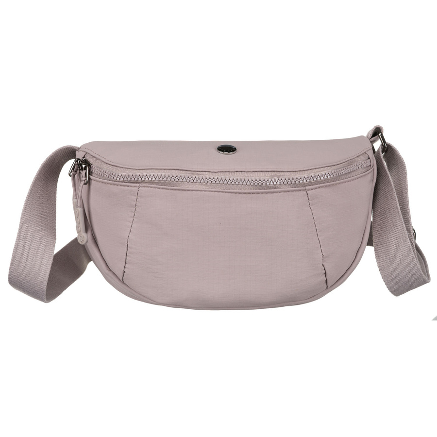 Saszetka damska z poliestru w kolorze lila z kieszonką na froncie - Peterson - obrazek 4