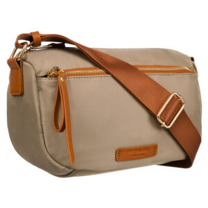 Miejska listonoszka damska z nylonu w odcieniach khaki i brązu - Peterson