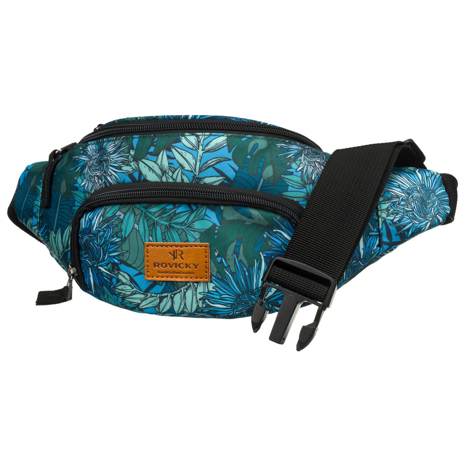 Saszetka damska z poliestru w roślinny wzór - Rovicky - obrazek 2