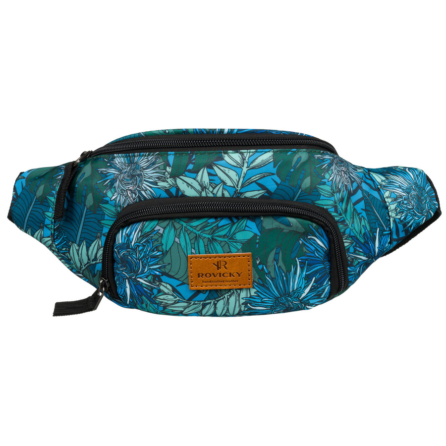 Saszetka damska z poliestru w roślinny wzór - Rovicky - obrazek 3