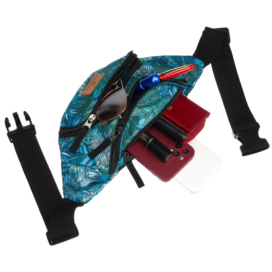 Saszetka damska z poliestru w roślinny wzór - Rovicky - obrazek 8