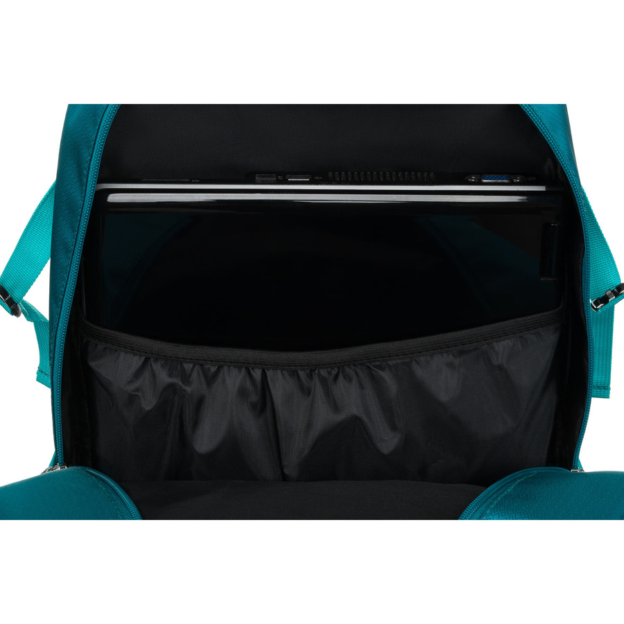 Pojemny plecak z poliestru w niebieskim kolorze z licznymi dodatkowymi kieszonkami - Peterson - obrazek 10