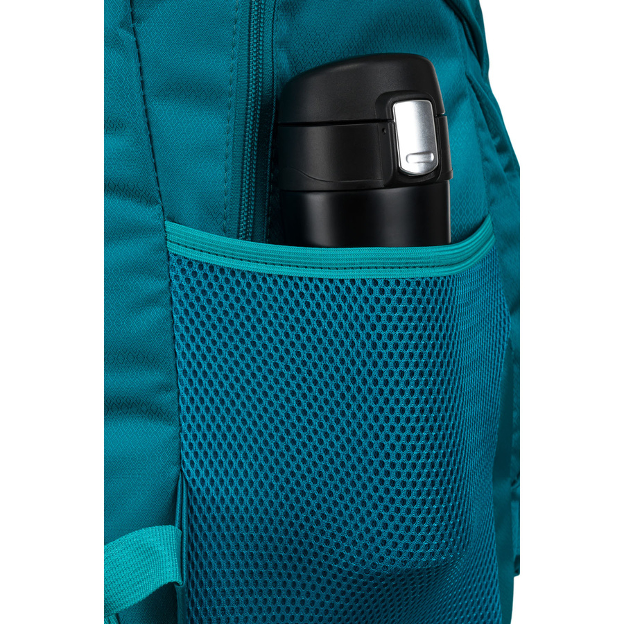 Pojemny plecak z poliestru w niebieskim kolorze z licznymi dodatkowymi kieszonkami - Peterson - obrazek 11