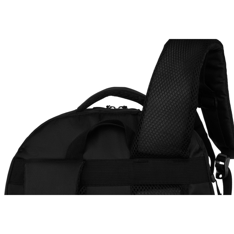 Czarno-szary, turystyczny plecak z poliestru zamykany suwakiem - Peterson - obrazek 9